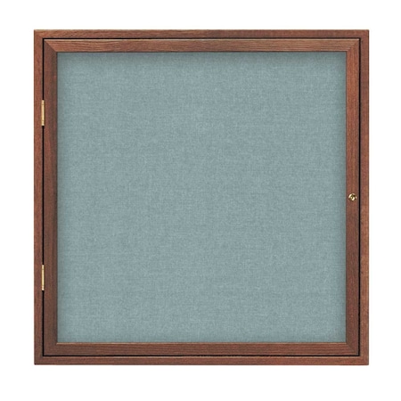 United Visual Products Triple Door Enclosed Radius EZ Tack Board, 72"x48", Header, White/White UV70155EZ-WHITE-WHITE